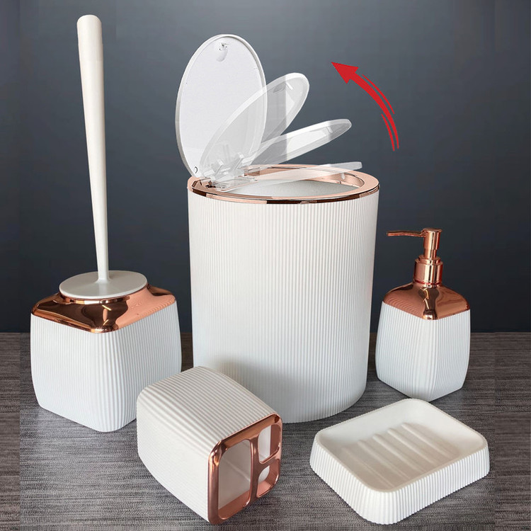 ست سرویس بهداشتی 5 پارچه فری هوم مدل Black Copper