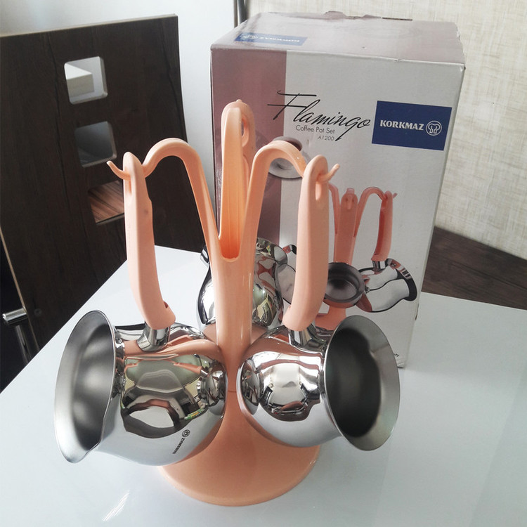 قهوه جوش کرکماز مدل Flamingo A1200 مجموعه 3 عددی به همراه استند