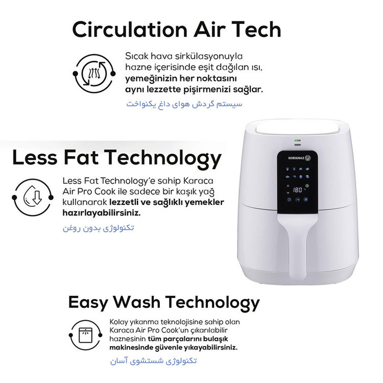 هواپز و سرخ کن بدون روغن کرکماز مدل AIR-PRO A886