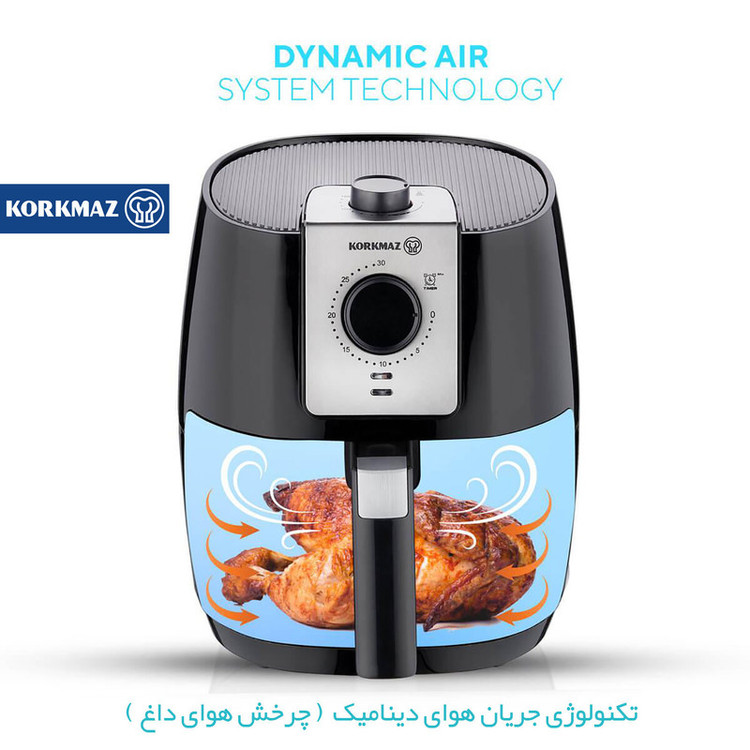 هواپز و سرخ کن بدون روغن کرکماز مدل AIR-FIX A887
