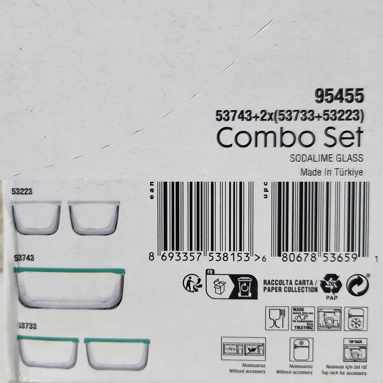 ظرف نگهدارنده پاشاباغچه مدل COMBO مجموعه 5 عددی