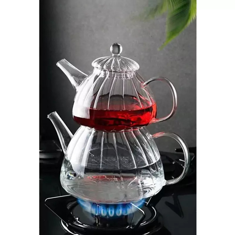 ست کتری و قوری کاراجا مدل LORI بوروسیلیکات