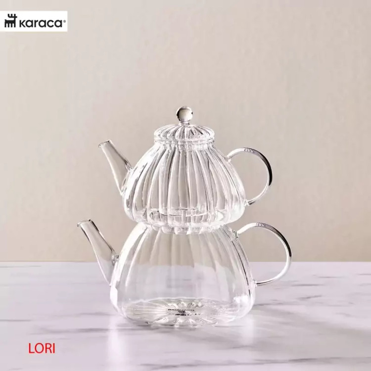 ست کتری و قوری کاراجا مدل LORI بوروسیلیکات