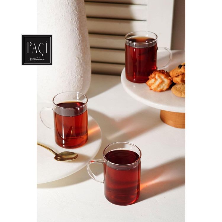 فنجان چای خوری پیرکس پاچی مدل Sener ست 6 عددی