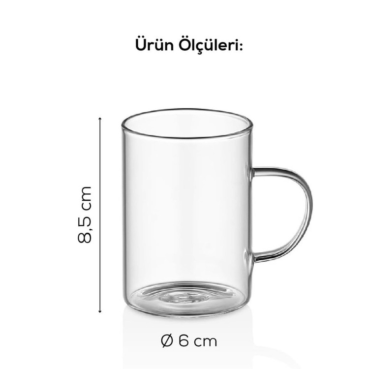 فنجان چای خوری پیرکس پاچی مدل Sener ست 6 عددی