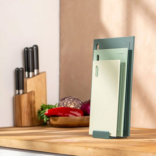 ست تخته برش امسان مدل RUSTIK مجموعه 3 عددی به همراه استند